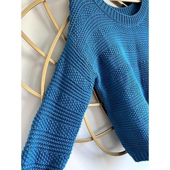 LOFT Knit Sweater Blue Size Medium - Picture 2 of 4